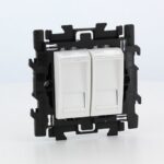 BTICINO - LL Complet double RJ45 6UTP à griffes blanc - N4279C6S2