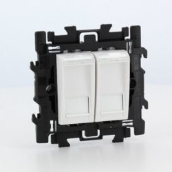BTICINO - LL Complet double RJ45 6UTP à griffes blanc - N4279C6S2