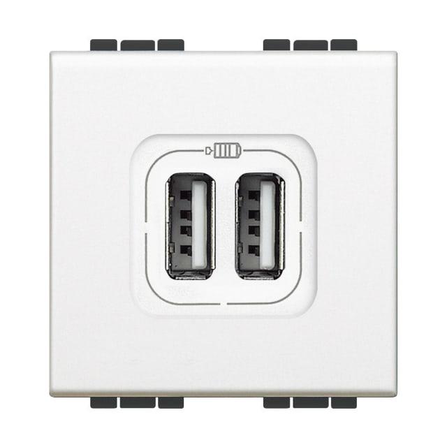 BTICINO - LL USB-lader C-3A-2 mod blanc - N4286C2 BTICINO - LL USB-lader C-3A-2 mod blanc - N4286C2