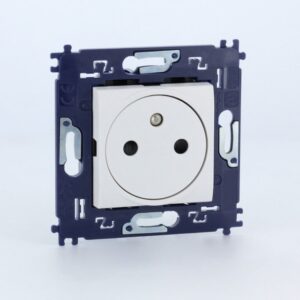 BTICINO - LL complet prise aff. 2P+T 10/16A 250V - à vis - blanc - N4142AFV