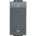BTICINO - LL double bouton poussoir volet roulant lit 1 mod anthracite - L4037N