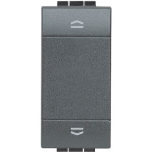 BTICINO - LL double bouton poussoir volet roulant lit 1 mod anthracite - L4037N