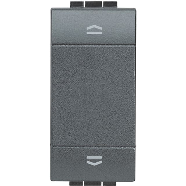 BTICINO L4037N double bouton poussoir anthracite Double bouton poussoir anthracite pour volet roulant avec flèches montée et descente