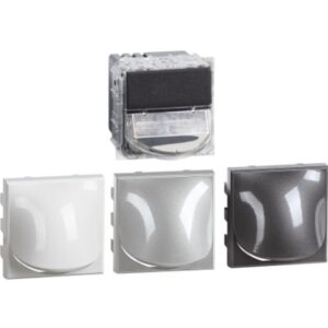 Lampe d escalier 2,2W 2 modules avec diffuseur translucide et finitions blanc gris et noir
