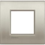 BTICINO - LL-plaque AIR 2mod titane brossé - LNC4802TIS