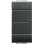 BTICINO - LL - poussoir axial NO 10A 1 module - anthracite - L4055AN