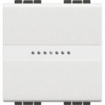 BTICINO - LL - poussoir axial NO 10A 2 modules - blanc - N4055M2AN