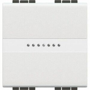 BTICINO - LL - poussoir axial NO 10A 2 modules - blanc - N4055M2AN