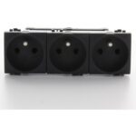 BTICINO - LL triple prise précâblé anthracite 16A 250V - L4142M3AN