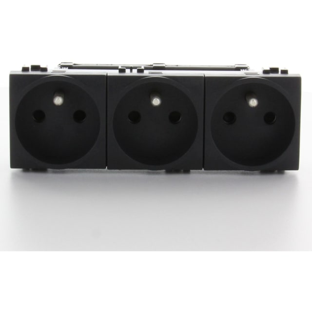 BTICINO - LL triple prise précâblé anthracite 16A 250V - L4142M3AN BTICINO - LL triple prise précâblé anthracite 16A 250V - L4142M3AN