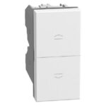 BTICINO - LightN double poussoir NO 1 mod - blanc - YW4036