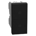 BTICINO - LightN double poussoir NO 1 mod - noir - YD4036