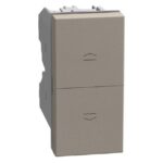 BTICINO - LightN double poussoir NO 1 mod - stone - YG4036