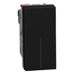 Interrupteur va et vient noir 1 module 10AX finition mate YD4003A