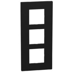 Plaque 3 modules verticale 57 mm noir, configuration visible