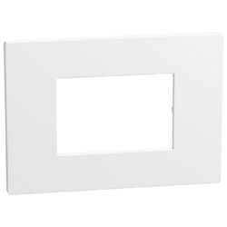 Plaque 3 modules blanche, surface mat