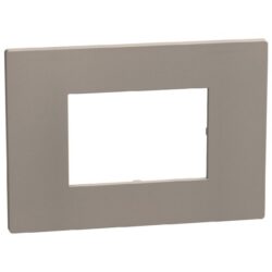 Plaque 3 modules stone, finition gris
