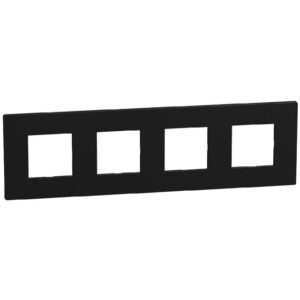 BTICINO - LightN plaque 4x2 mod 71mm noir - YA4802M4DD