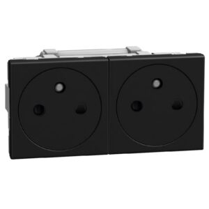 BTICINO - LightN prise 2x2P+T affl. préc 4 mod - noir - YD4142M2AF