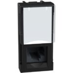BTICINO - LightN prise RJ45-STP-cat6A 1 mod - noir - YD4279C6AS