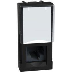 BTICINO - LightN prise RJ45-UTP-cat5e 1 mod - noir - YD4279C5E