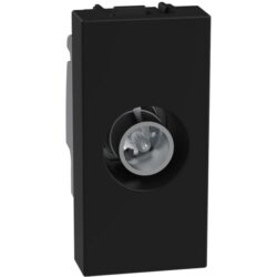 Prise TV étoile 1 module noir, surface mat