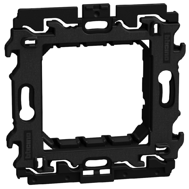 BTICINO Light Now support fixation Support fixation à vis 57 71 mm 2 modules noir pour appareillage électrique