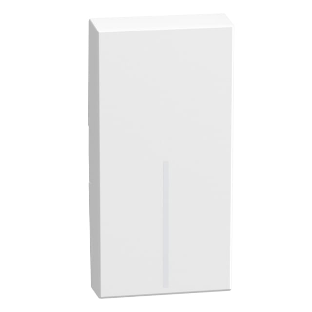 BTICINO Light Now Touche commande 1 module Touche blanche pour commande 1 module avec finition lisse et bord latéral gris clair