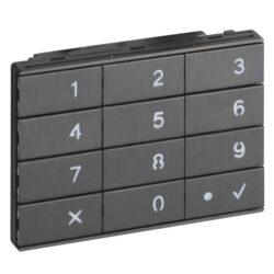 Clavier codé Linea 5000 nickel, configuration visible