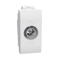 Détails visibles de Prise TV coaxiale agréée Telenet blanc pour Prises coaxiales / TV