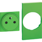 BTICINO - Living NOW enjoliveur prise affleurante 2P+T verte 2 modules pour prise 2P+T - KV55F