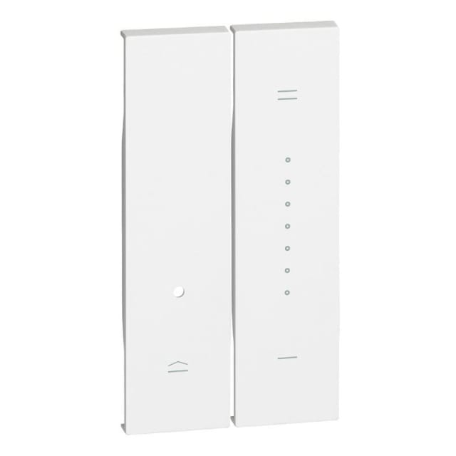 BTICINO Living Now KW19 Doigt variateur blanc 2 modules Doigt variateur blanc 2 modules avec repères LED et bouton tactile