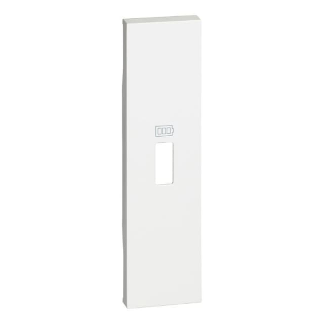 BTICINO Living Now KW10C Enjoliveur prise USB blanc 1 module avec ouverture rectangulaire centrale