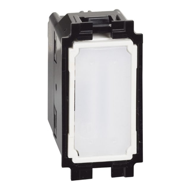 BTICINO Living Now K4004 Interrupteur inverseur Interrupteur inverseur 10AX 1 module blanc avec mécanisme noir pour appareillage encastré