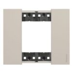 BTICINO - Living Now plaque 2 modules sable pour support réf K4702 - KA4802KM