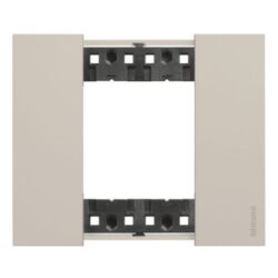 BTICINO - Living Now plaque 2 modules sable pour support réf K4702 - KA4802KM