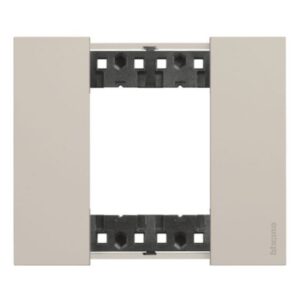 BTICINO - Living Now plaque 2 modules sable pour support réf K4702 - KA4802KM