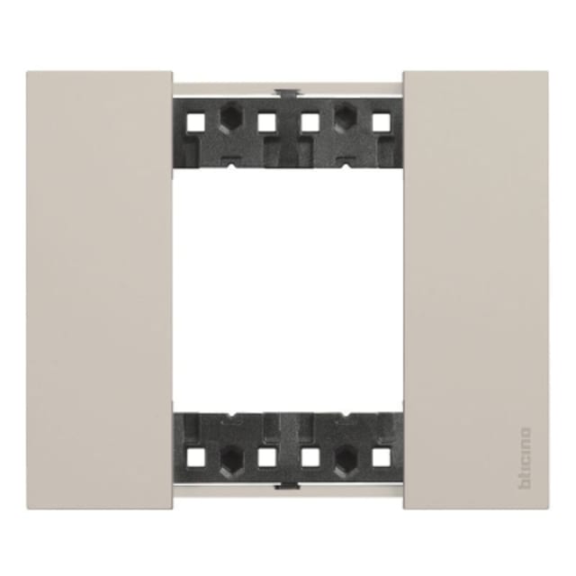 BTICINO - Living Now plaque 2 modules sable pour support réf K4702 - KA4802KM BTICINO - Living Now plaque 2 modules sable pour support réf K4702 - KA4802KM