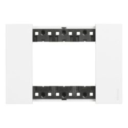 Plaque 3 modules blanc pour support K4703, surface brillant