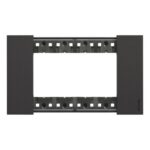 BTICINO - Living Now plaque 4 modules noir pour support réf K4704 - KA4804KG