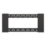 BTICINO - Living Now plaque 6 modules noir pour support réf K4706 - KA4806KG