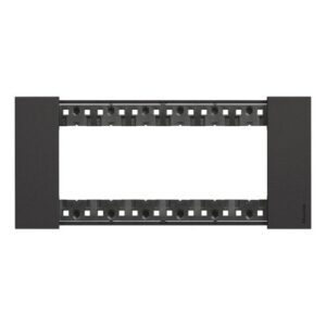 Plaque de finition noire 6 modules pour support K4706