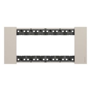 BTICINO - Living Now plaque 6 modules sable pour support réf K4706 - KA4806KM
