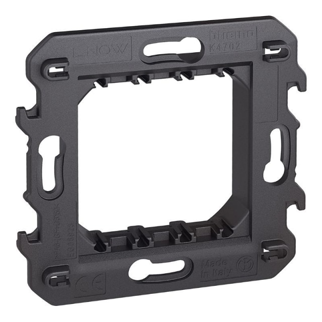BTICINO - Living Now support à vis 2 modules avec coque de protection - K4702 BTICINO - Living Now support à vis 2 modules avec coque de protection - K4702