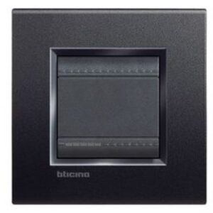 BTICINO - LivingLight - Plaque rectangulaire 2 modules anthracite - LNA4802AR