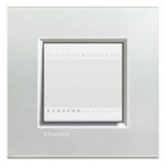 BTICINO - LivingLight - Plaque rectangulaire 2 modules argent - LNA4802AG