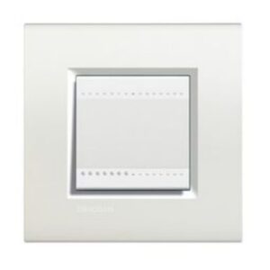 BTICINO - LivingLight - Plaque rectangulaire 2 modules blanc - LNA4802BI