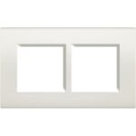 BTICINO - LivingLight - Plaque rectangulaire 2x2 modules 57mm blanc - LNA4832M2BI