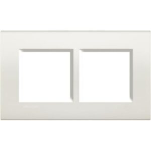 BTICINO - LivingLight - Plaque rectangulaire 2x2 modules 57mm blanc - LNA4832M2BI