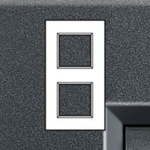 BTICINO - LivingLight - Plaque rectangulaire 2x2 modules 71mm anthracite - LNA4802M2AR